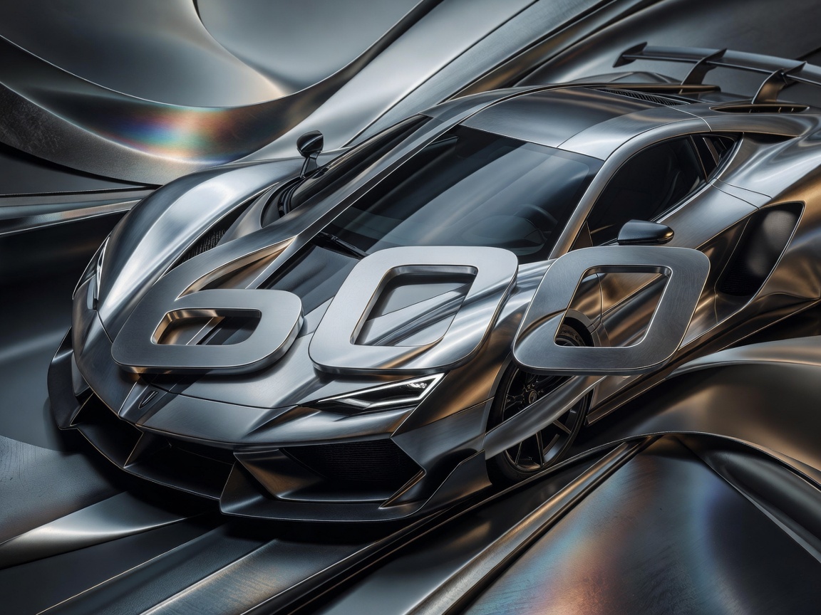 Abstract metallic textures representing automotive design